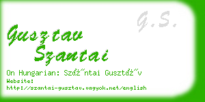 gusztav szantai business card